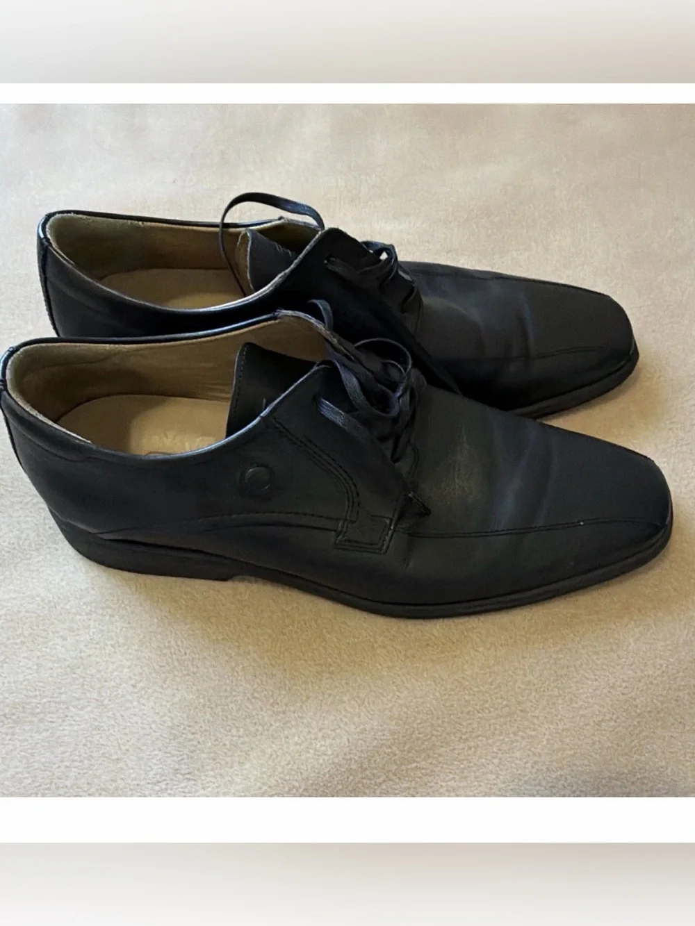 Camel Active Men's Black Leather Lace-Up Dress Shoes 9.5 Good condition